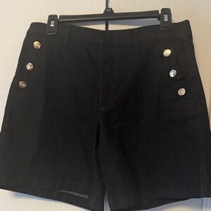 Nine West sailor shorts with gold buttons